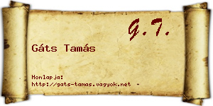 Gáts Tamás névjegykártya